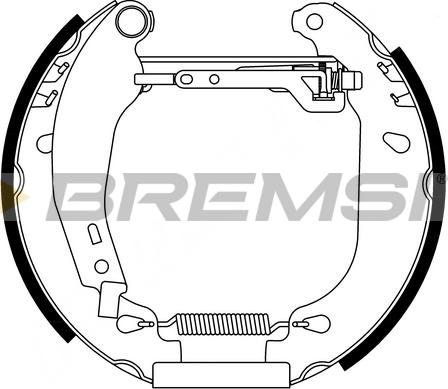 Bremsi GK0067 - Комплект тормозных колодок, барабанные autospares.lv