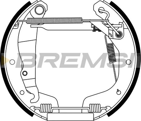 Bremsi GK0231 - Комплект тормозных колодок, барабанные autospares.lv