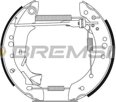 Bremsi GK0198 - Комплект тормозных колодок, барабанные autospares.lv