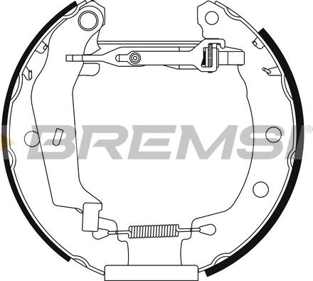 Bremsi GK0149 - Комплект тормозных колодок, барабанные autospares.lv