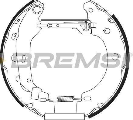 Bremsi GK0156 - Комплект тормозных колодок, барабанные autospares.lv