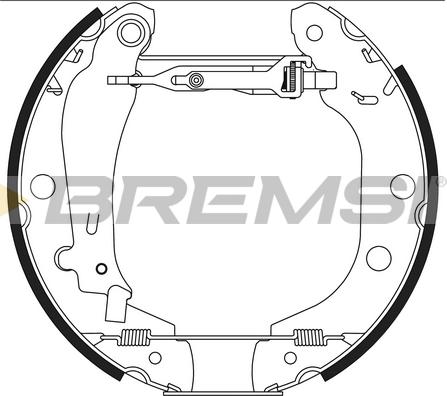 Bremsi GK0157 - Комплект тормозных колодок, барабанные autospares.lv