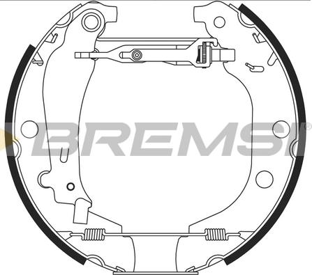 Bremsi GK0164 - Комплект тормозных колодок, барабанные autospares.lv