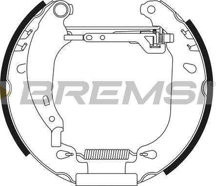 Bremsi GK0165 - Комплект тормозных колодок, барабанные autospares.lv