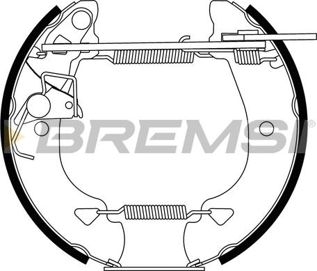 Bremsi GK0166 - Комплект тормозных колодок, барабанные autospares.lv