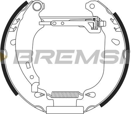 Bremsi GK0160 - Комплект тормозных колодок, барабанные autospares.lv