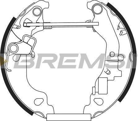 Bremsi GK0167 - Комплект тормозных колодок, барабанные autospares.lv