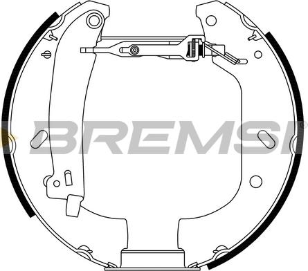 Bremsi GK0102 - Комплект тормозных колодок, барабанные autospares.lv