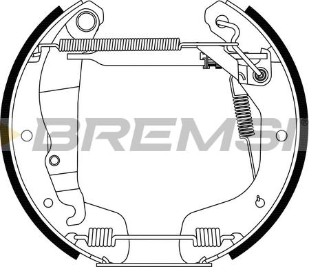 Bremsi GK0233 - Комплект тормозных колодок, барабанные autospares.lv
