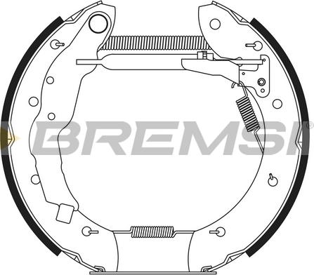 Bremsi GK0179 - Комплект тормозных колодок, барабанные autospares.lv