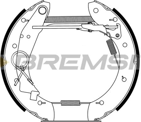 Bremsi GK0178 - Комплект тормозных колодок, барабанные autospares.lv