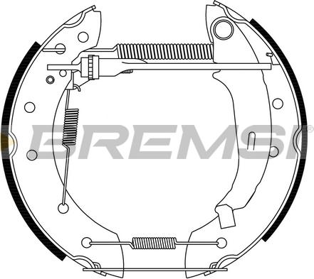 Bremsi GK0177 - Комплект тормозных колодок, барабанные autospares.lv