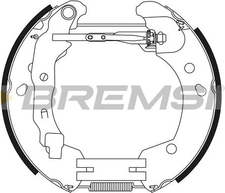 Bremsi GK0396 - Комплект тормозных колодок, барабанные autospares.lv