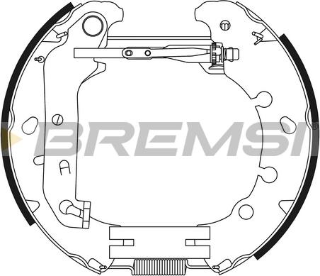 Bremsi GK0392 - Комплект тормозных колодок, барабанные autospares.lv