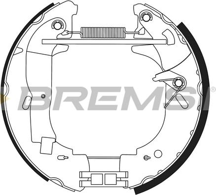 Bremsi GK0341 - Комплект тормозных колодок, барабанные autospares.lv