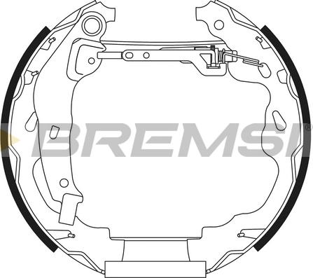 Bremsi GK0309 - Комплект тормозных колодок, барабанные autospares.lv