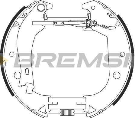 Bremsi GK0385 - Комплект тормозных колодок, барабанные autospares.lv
