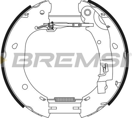 Bremsi GK0386 - Комплект тормозных колодок, барабанные autospares.lv