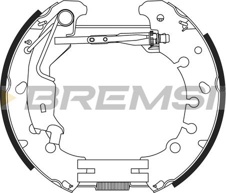 Bremsi GK0381 - Комплект тормозных колодок, барабанные autospares.lv