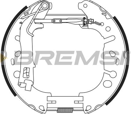 Bremsi GK0388 - Комплект тормозных колодок, барабанные autospares.lv
