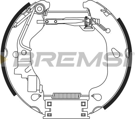 Bremsi GK0383 - Комплект тормозных колодок, барабанные autospares.lv