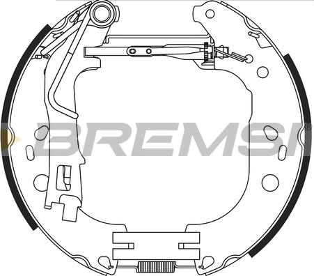 Bremsi GK0387 - Комплект тормозных колодок, барабанные autospares.lv