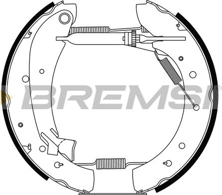 Bremsi GK0335 - Комплект тормозных колодок, барабанные autospares.lv