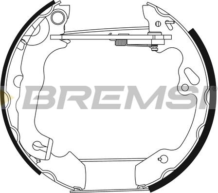 Bremsi GK0296 - Комплект тормозных колодок, барабанные autospares.lv