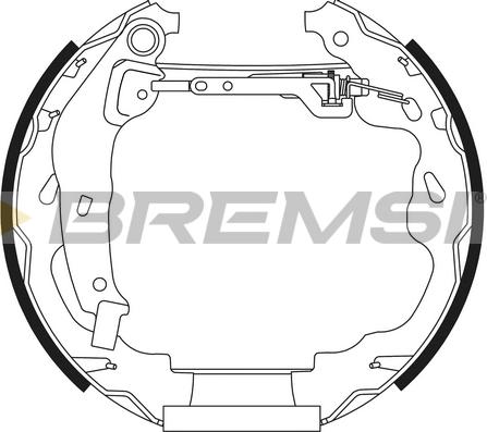 Bremsi GK0253 - Комплект тормозных колодок, барабанные autospares.lv