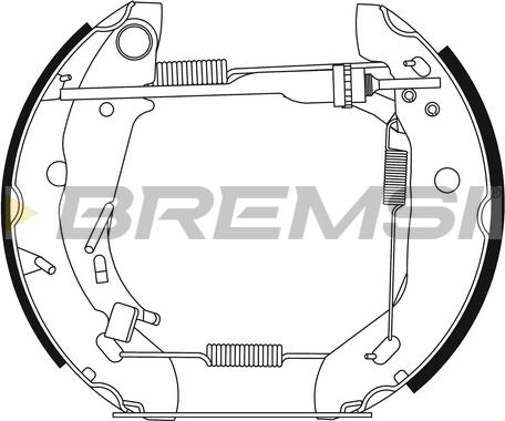 Bremsi GK0210 - Комплект тормозных колодок, барабанные autospares.lv