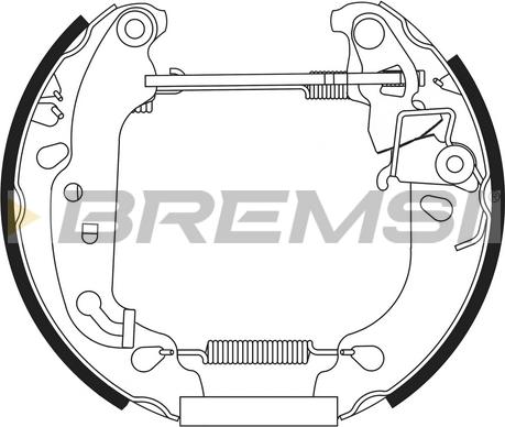 Bremsi GK0205 - Комплект тормозных колодок, барабанные autospares.lv