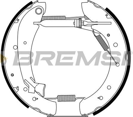 Bremsi GK0208 - Комплект тормозных колодок, барабанные autospares.lv