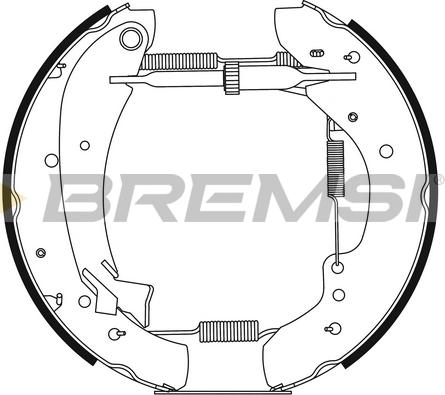 Bremsi GK0203 - Комплект тормозных колодок, барабанные autospares.lv