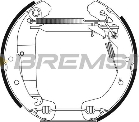 Bremsi GK0214 - Комплект тормозных колодок, барабанные autospares.lv