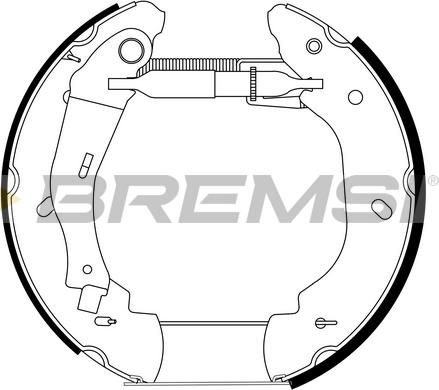 Bremsi GK0289 - Комплект тормозных колодок, барабанные autospares.lv