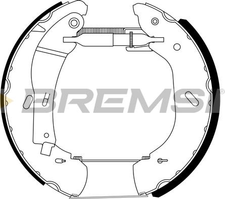 Bremsi GK0288 - Комплект тормозных колодок, барабанные autospares.lv