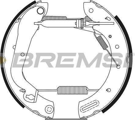 Bremsi GK0220 - Комплект тормозных колодок, барабанные autospares.lv