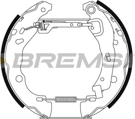 Bremsi GK0279 - Комплект тормозных колодок, барабанные autospares.lv