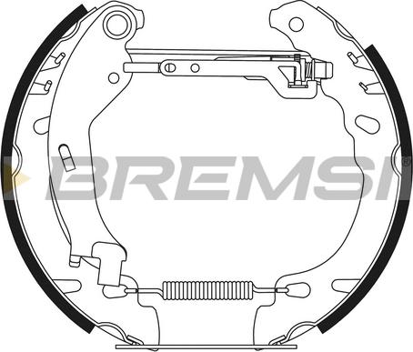 Bremsi GK0278 - Комплект тормозных колодок, барабанные autospares.lv