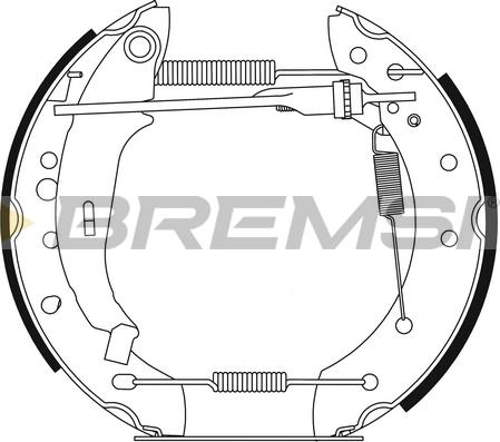 Bremsi GK0277 - Комплект тормозных колодок, барабанные autospares.lv