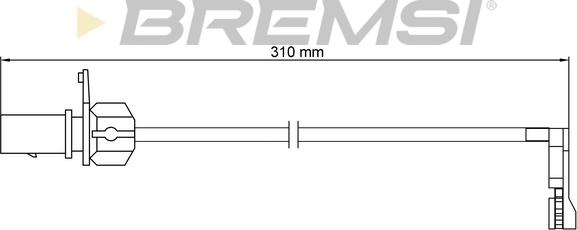 Bremsi WI0954 - Сигнализатор, износ тормозных колодок autospares.lv