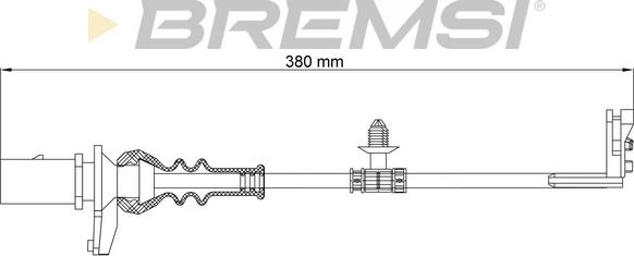 Bremsi WI0911 - Сигнализатор, износ тормозных колодок autospares.lv