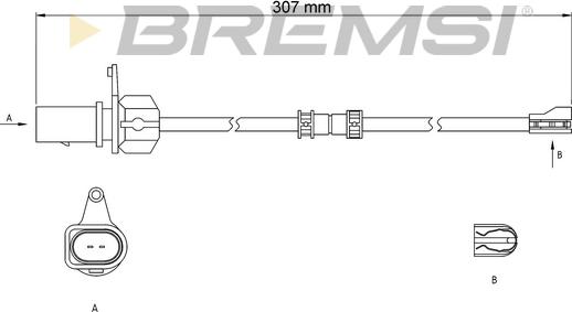 Bremsi WI0981 - Сигнализатор, износ тормозных колодок autospares.lv