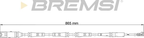 Bremsi WI0982 - Сигнализатор, износ тормозных колодок autospares.lv