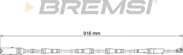 Bremsi WI0925 - Сигнализатор, износ тормозных колодок autospares.lv