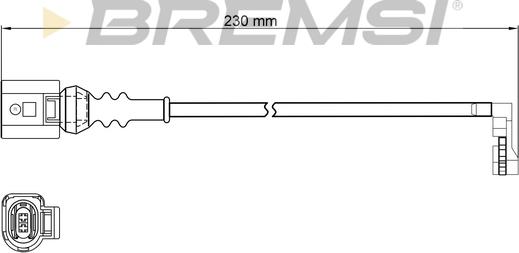 Bremsi WI0974 - Сигнализатор, износ тормозных колодок autospares.lv