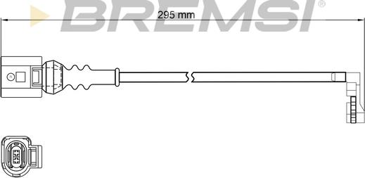 Bremsi WI0975 - Сигнализатор, износ тормозных колодок autospares.lv