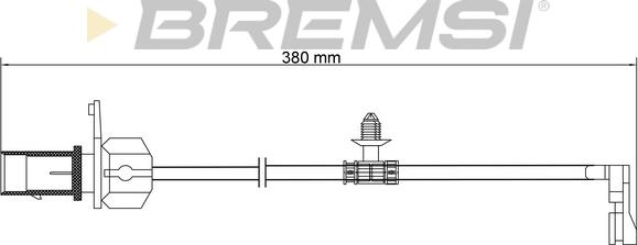 Bremsi WI0973 - Сигнализатор, износ тормозных колодок autospares.lv