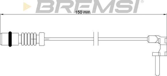 Bremsi WI0595 - Сигнализатор, износ тормозных колодок autospares.lv