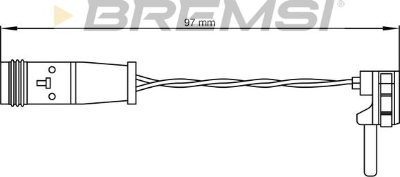 Bremsi WI0590 - Сигнализатор, износ тормозных колодок autospares.lv